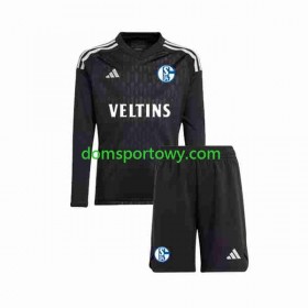 Koszulka Schalke 04 Bramkarska Dziecięcy Wyjazdowe Koszulki Piłkarskie 2023-2024 Długi Rękaw